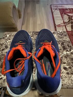 Hoka Men's Navy and Orange Athletic Sneakers